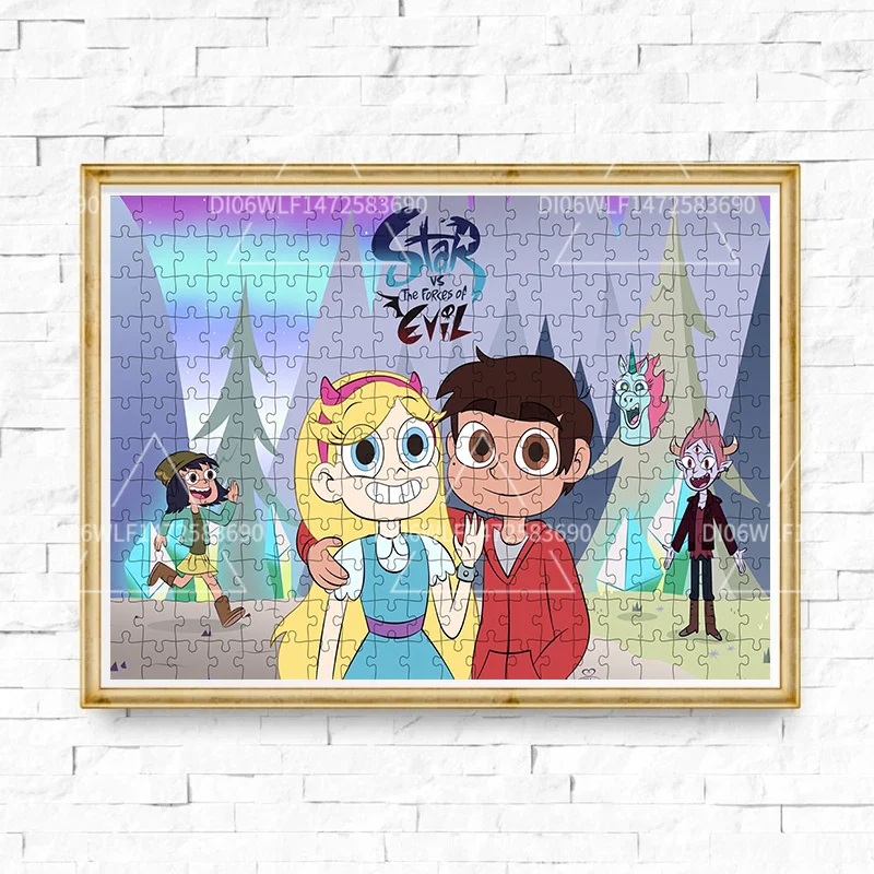 Jigsaw Puzzles Disney Star Vs. The Forces of Evil 300/500/1000PCS Wooden Puzzles Kids Adult Educational Toys Printed Clear Gifts