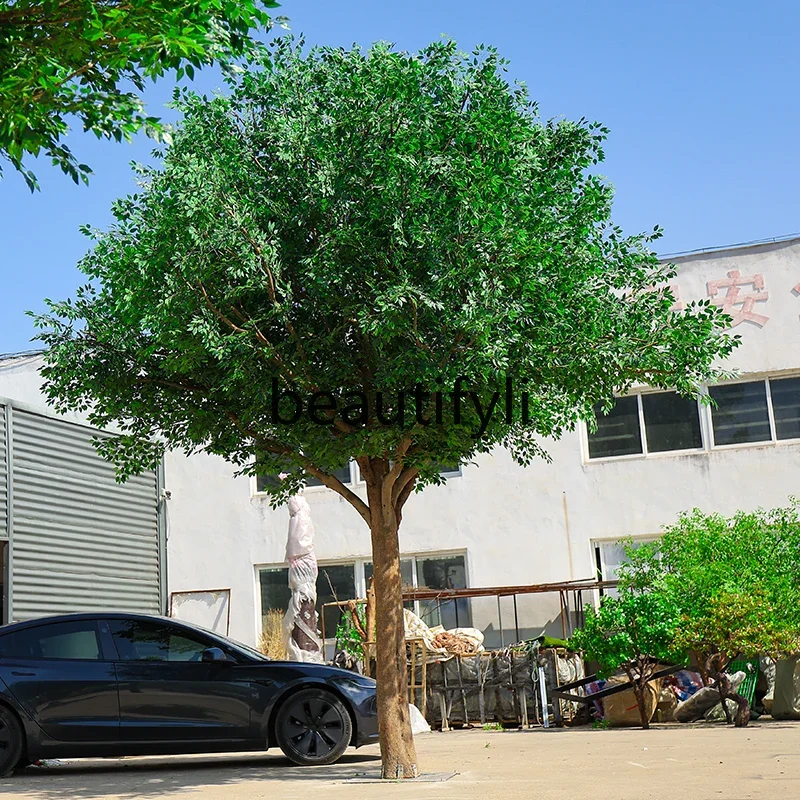 J45 Simulated Banyan Tree Large Fake Wishing Tree Hotel Indoor and Outdoor Landscape Bionic Green Plant Decoration