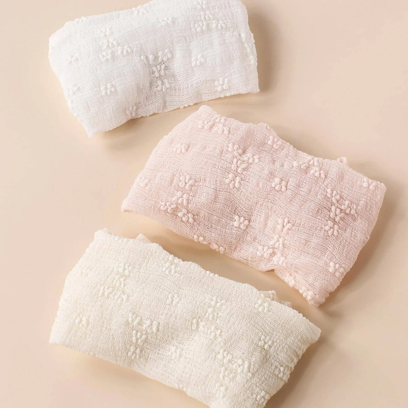 3PcsSoft تنفس شبكة الطفل عقال مزدوجة الطبقات القوس مرونة عالية أغطية الرأس مناسبة أغطية الرأس للرضع الأطفال الصغار