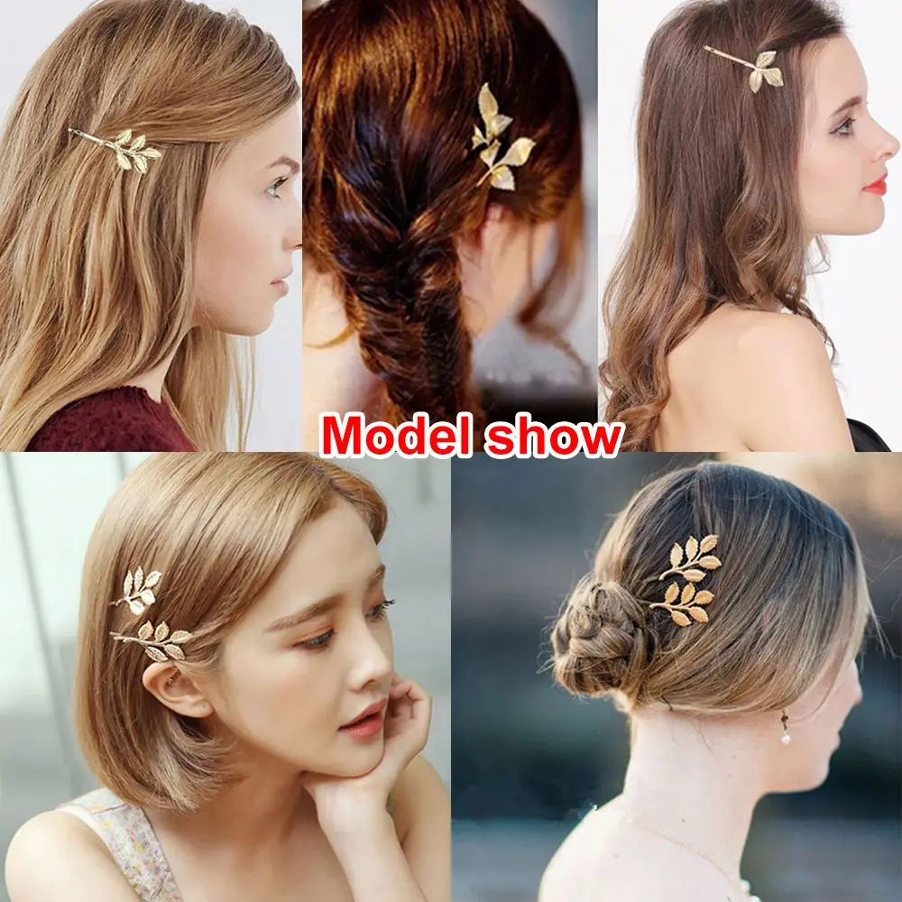 Hair Accessories Metal Hair Styling Tool Bride Hairpins Barrettes Leaf Shape Women Hair Clip