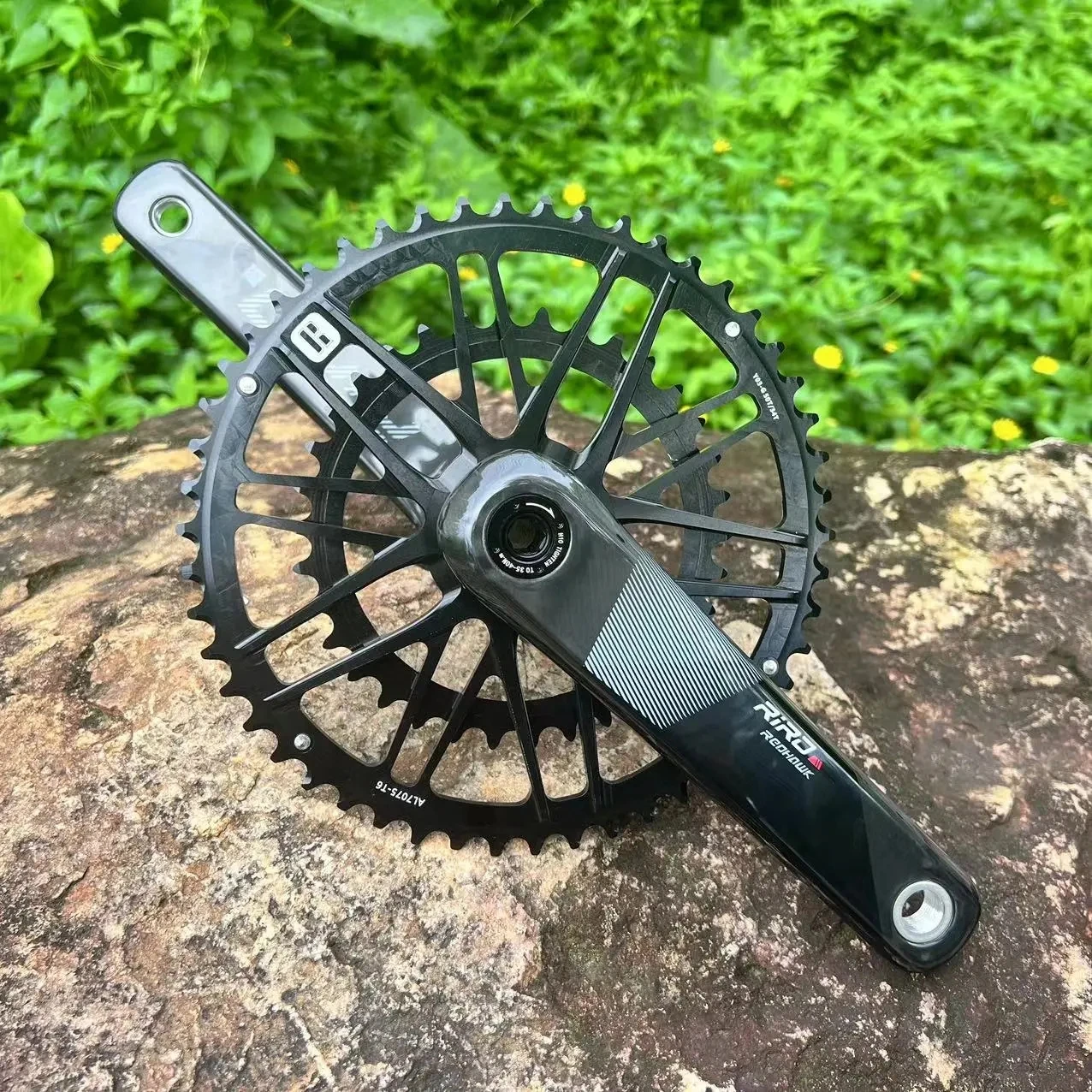 RIRO Carbon Fiber Crank Road Bike 11/12 Speed 50-34/53-39T Direct Mount Bicycle Crankset 170mm 46/48/50/52T Bike Chainring