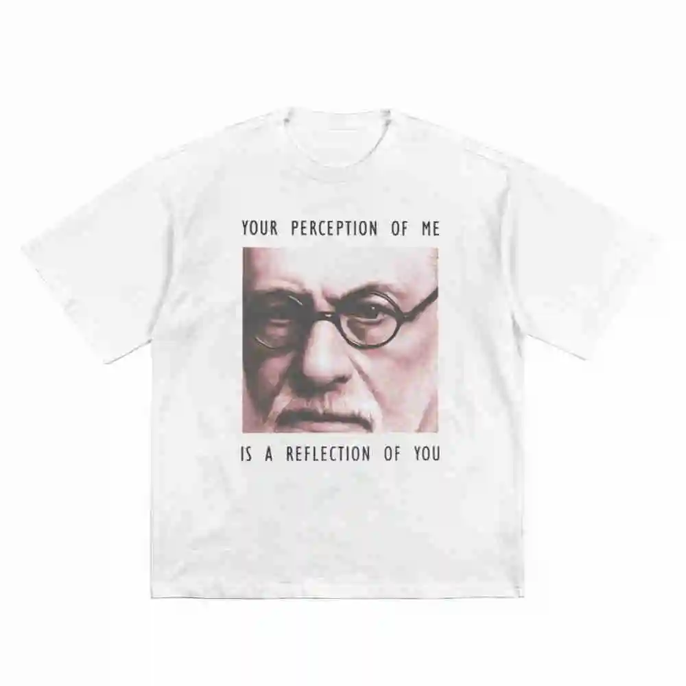 Freud Sigmund Psychoanalysis Quote Signature Short Sleeve Tee 100% Cotton T-Shirt
