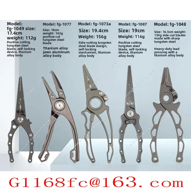 Titanium Alloy Multifunctional Luya Pliers Open Loop Unhook Shear Luya Pliers
