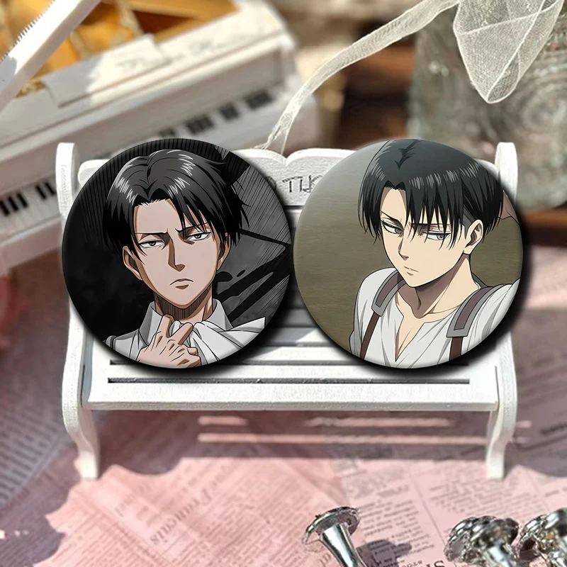 Cartoon Character Levi Ackerman Button Pin Badge Anime Levi Ackerman Brooch Creative Badge
