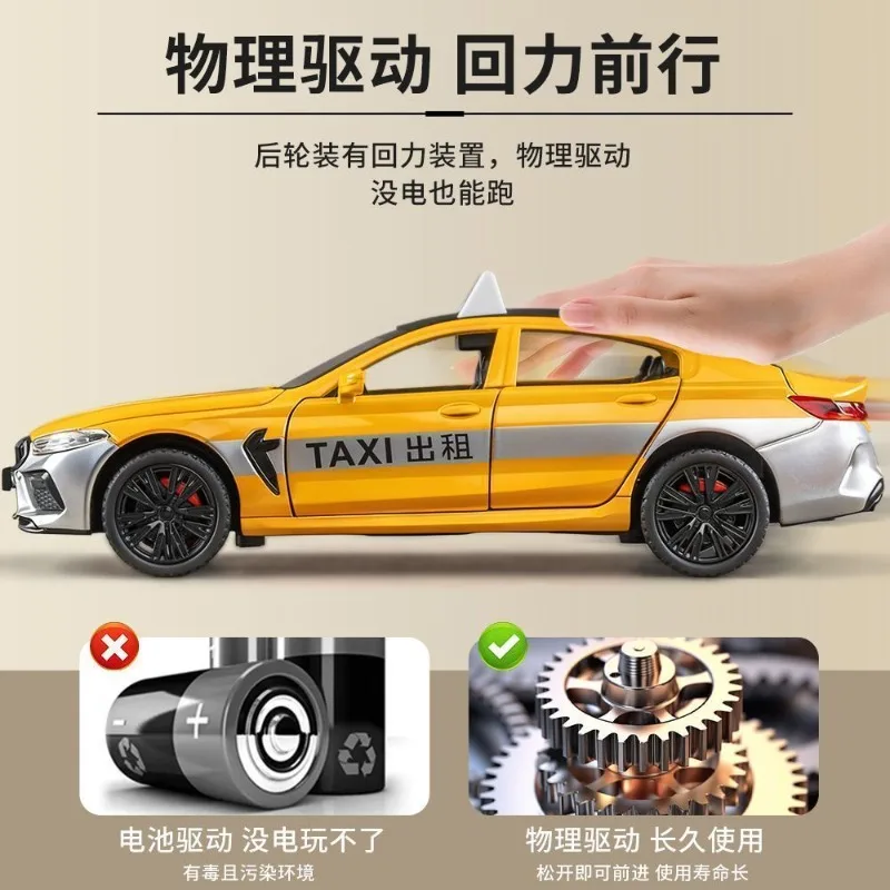 1:32 Scale Taxi Diecast Alloy Model with 6 Open Doors & Multi-Color Options for Collection Gift Home Decor Ornament view 4