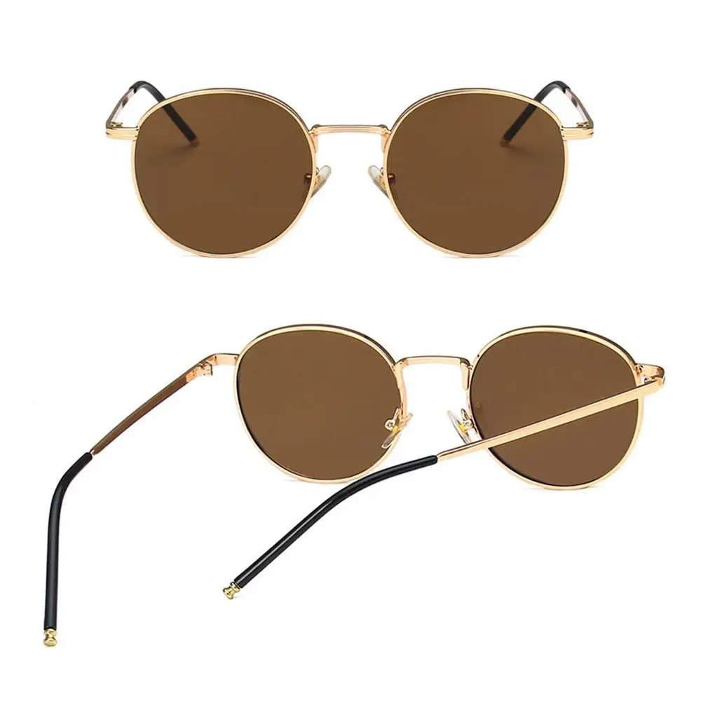 Gafas de sol UV400 montura metálica redondas unisex - imagen 4