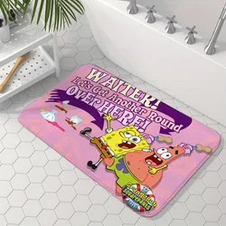 1PC S-SpongeBob SquarePants Floor Mat Door Mat For Bathroom Kitchen Long Corridor Carpet Non-Slip Living Room Rug Home Decor