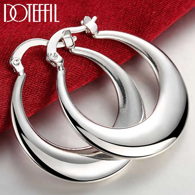 

Hoops Earrings Gdtc Fine Classic Round 18 Silver Hoop Earrings 925 Original Direct Selling