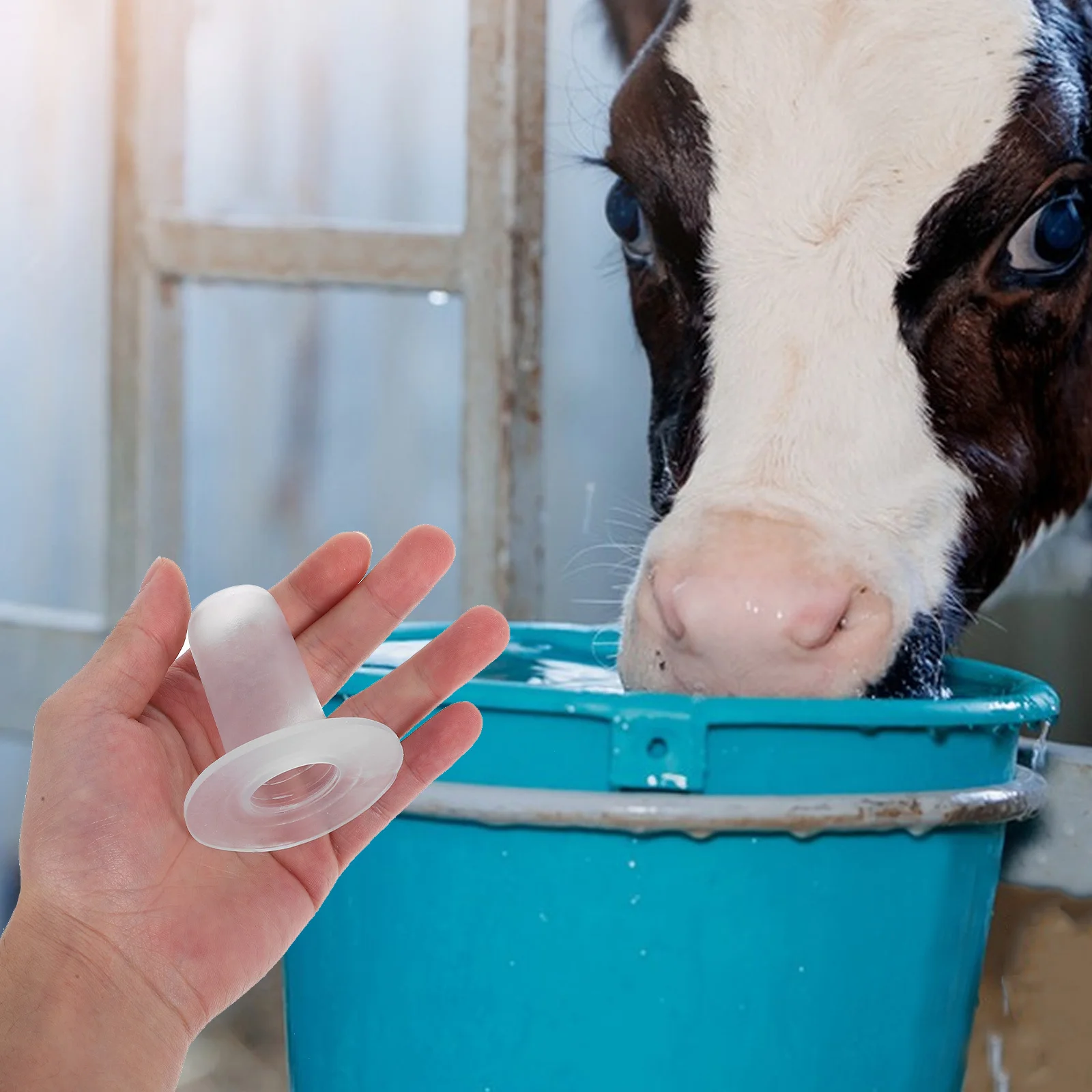 

5Pcs Goat Bottle Nipples Silicone Soft Nursing Teat for Calves Young Animals Feeding Bottle Accessories Pet Feeding Supplies