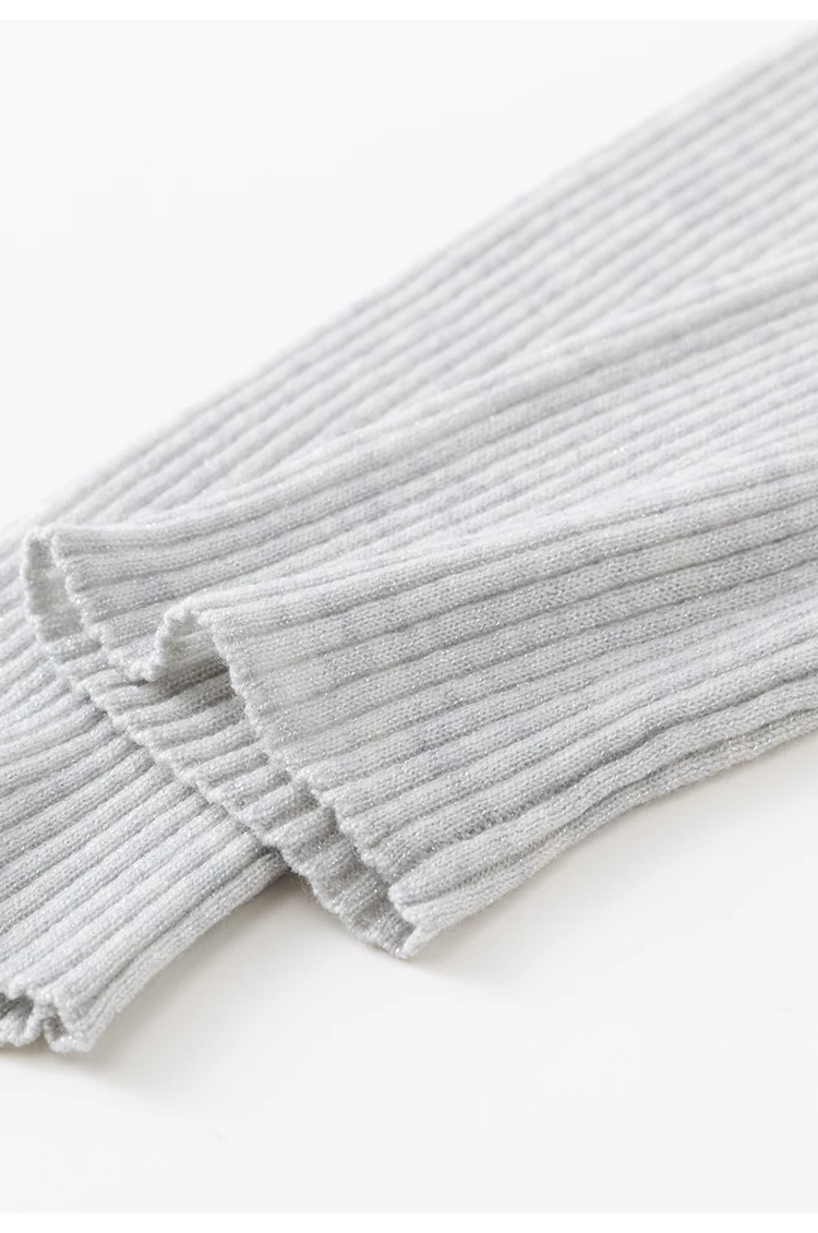 BY3621711 Damen-Pullover mit tiefem V-Ausschnitt, Lurex-Rippstrick-Wollmischung, langen Ärmeln, V-Ausschnitt, Kettenverzierung, schlanke Passform, dezenter Luxus für den frühen Herbst – Detail 23