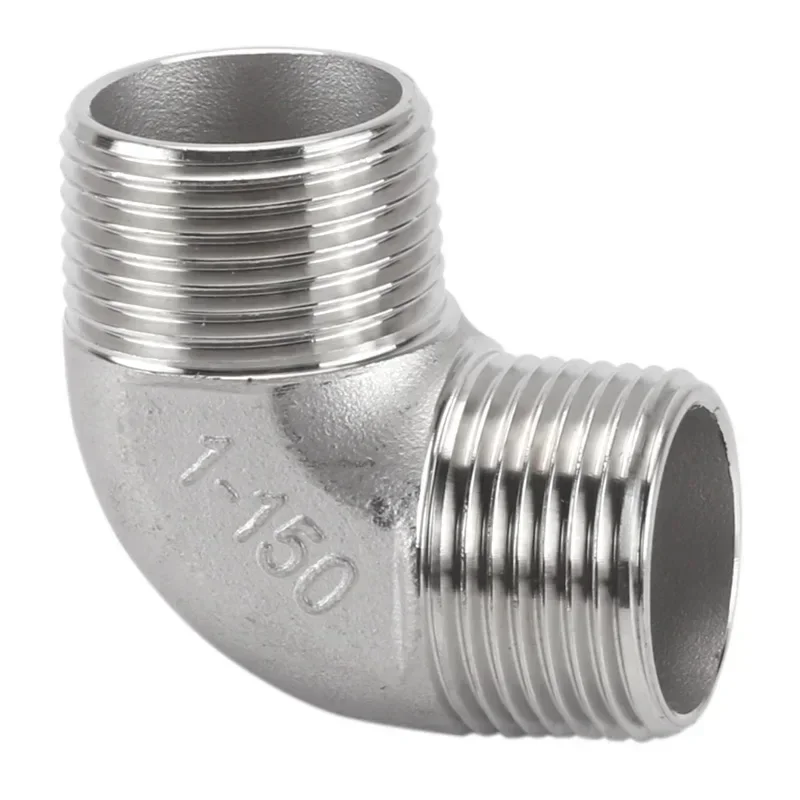 304 Stainless Steel 90° External Thread Water Pipe Joint Suitable for Water Heating Accessories Natural Gas Rust Prevention