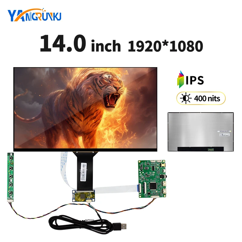 14.0Inch BOE NE140FHM‑N63 1920*1080 eDP 30Pins Touch LCD with HDMI Driver Board for Laptop Touch Screen Portable Touch Monitor