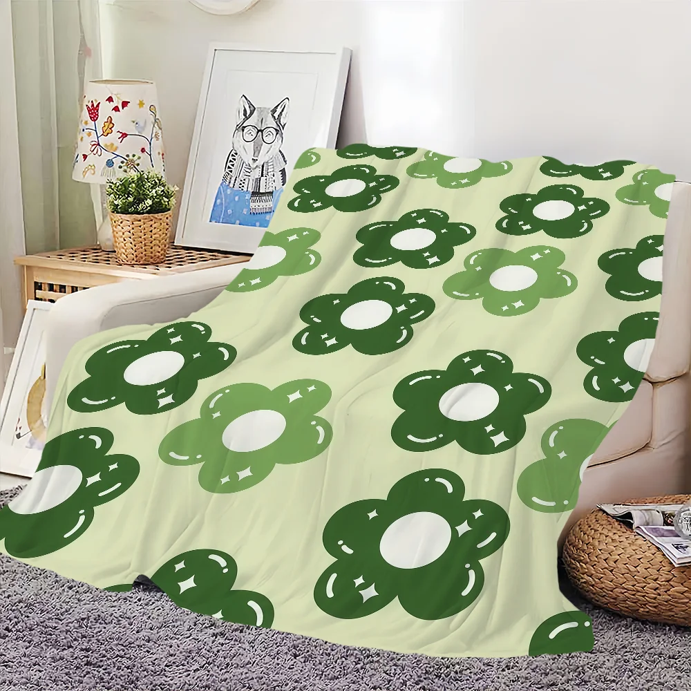 Cute F-Flower C-Cartoon Blanket For Soft Throw Blanket for Picnic Bed Sofa Home Bedroom Cozy Warm Comfortable