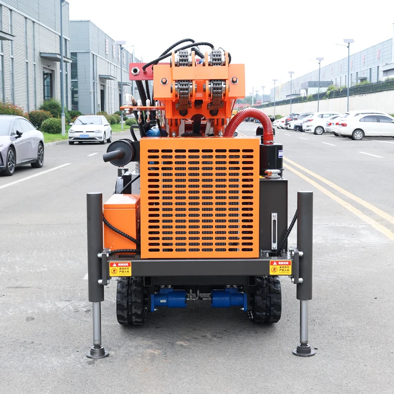 Unité de forage sur chenilles personnalisée et efficace, entraînement rotatif 200M, qualité stable, appareil de forage de puits d'eau profonds de haute performance.