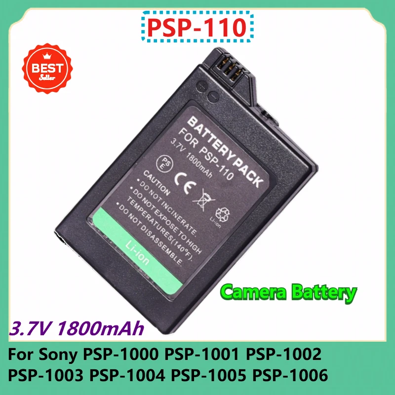 PSP-110 Ersatz-Kamera-Akku 3,7 V 1800 mAh für Sony PSP-1000 PSP-1001 PSP-1002 PSP-1003 PSP-1004 PSP-1005 PSP-1006