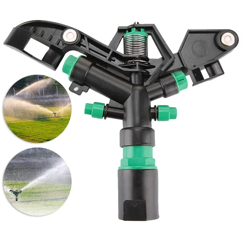 Impact sprinkler for farm irrigation system types of sprinklers adjusting 360 rotation auto irrigation garden lawn sprinkler