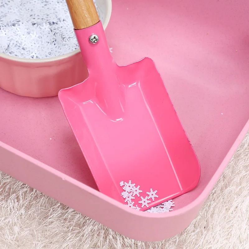 Colorful Mini Metal Garden Hand Shovel with Wooden Handle Garden Flower Trowel for Planting, Weeding, Transplanting and Digging