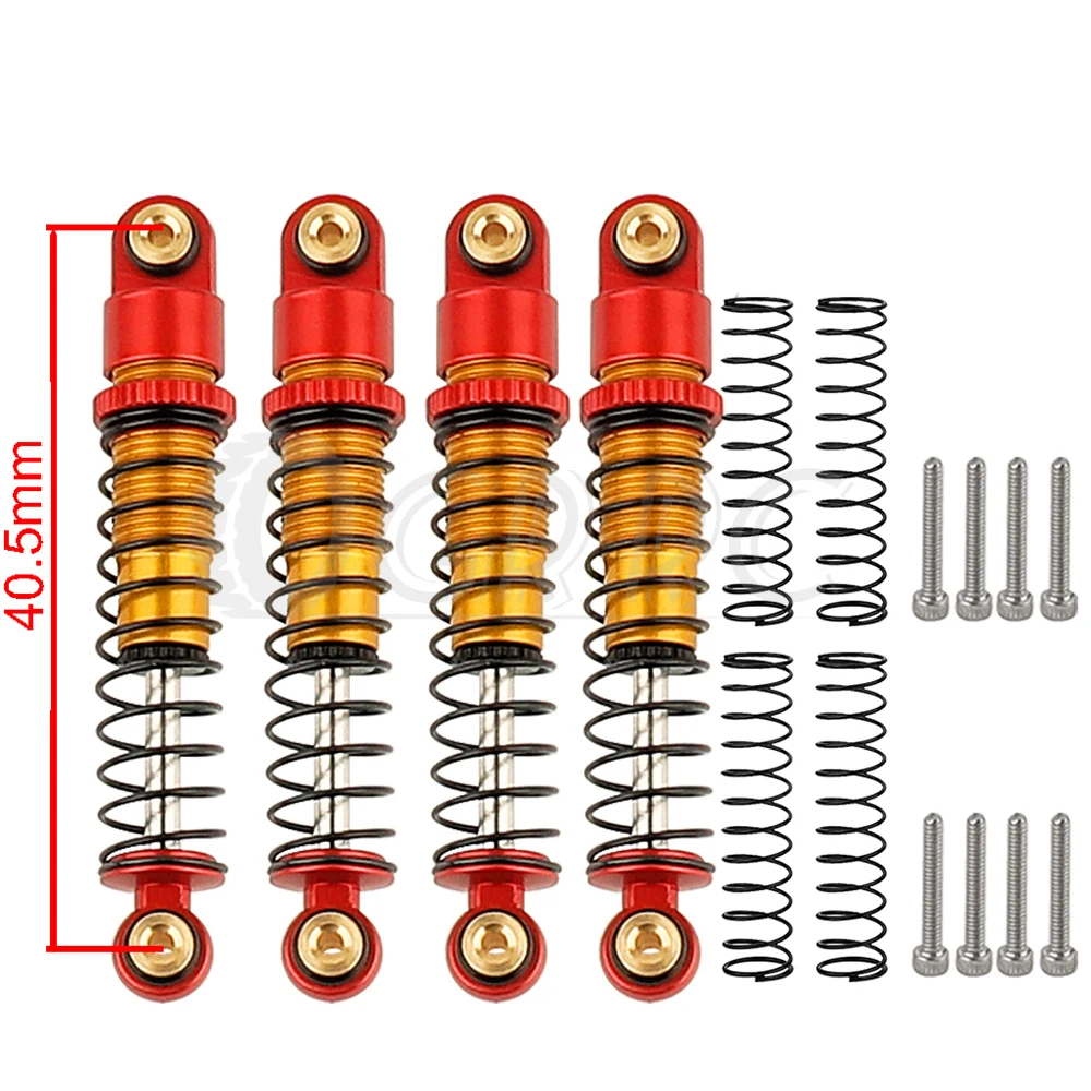 40.5mm Metal Damping Shock Absorber Oil Damper for 1/24 RC Crawler Car Axial SCX24 C10 Ford Bronco Jeep Gladiator Shock Absorber