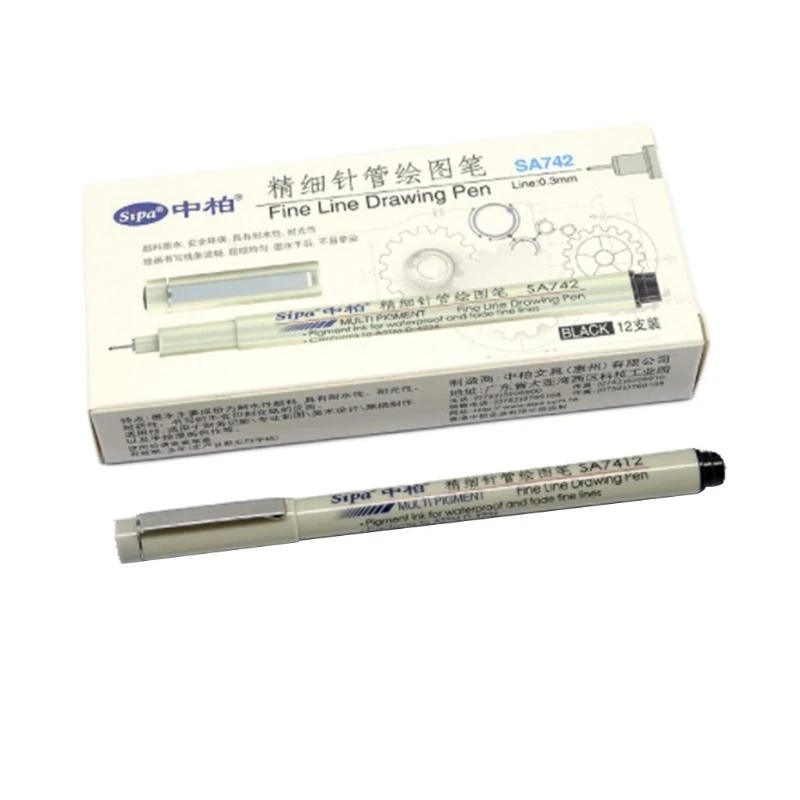 Premium Drawing Pens 10 Various Size Tip Fineliner Pens 0.2mm to 0.85mm Width Tips for Ideal for Architects Designers Ki