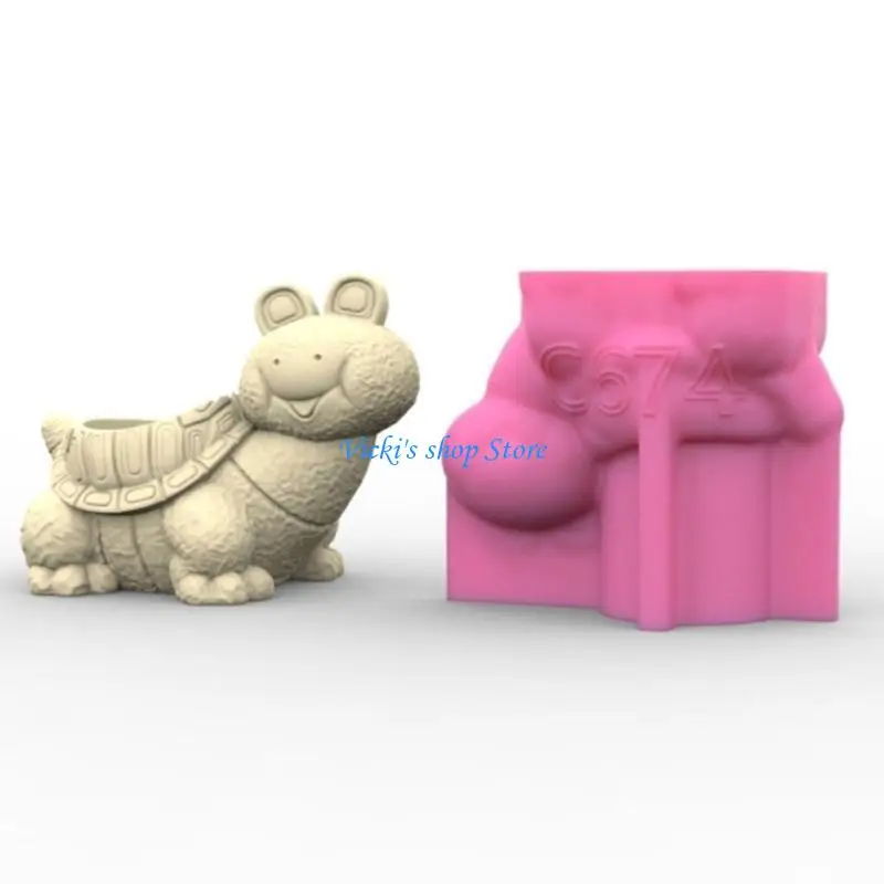 

Держатель для ручек, силиконовые формы, черепаха, форма для украшения стола, сделай сам, сочный плантатор