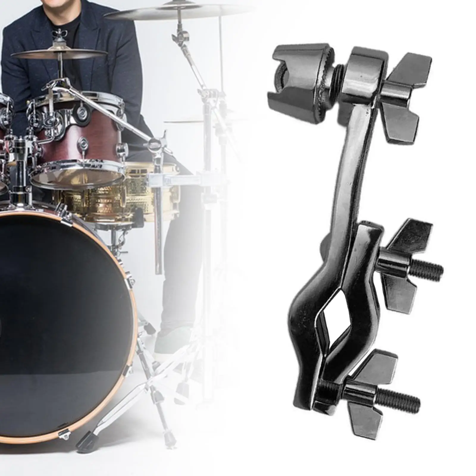 Drum Extension Clip Accessory Replacement Support Adjustable Drum Rack Clamp