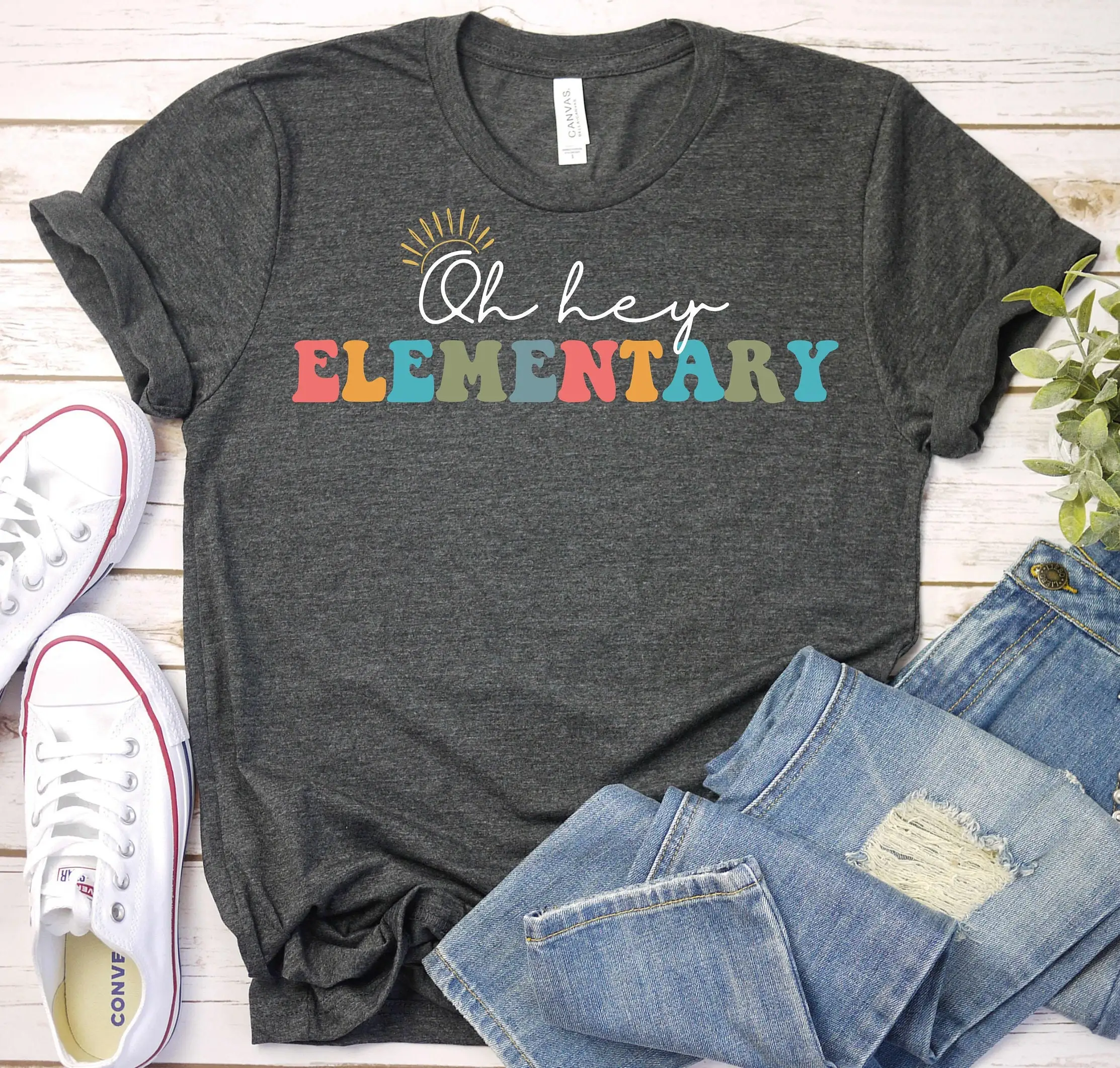 Elementary T Shirt 1St Grade Teacher 2Nd Kindergarten Team Back To School Administration Staff First Day Of