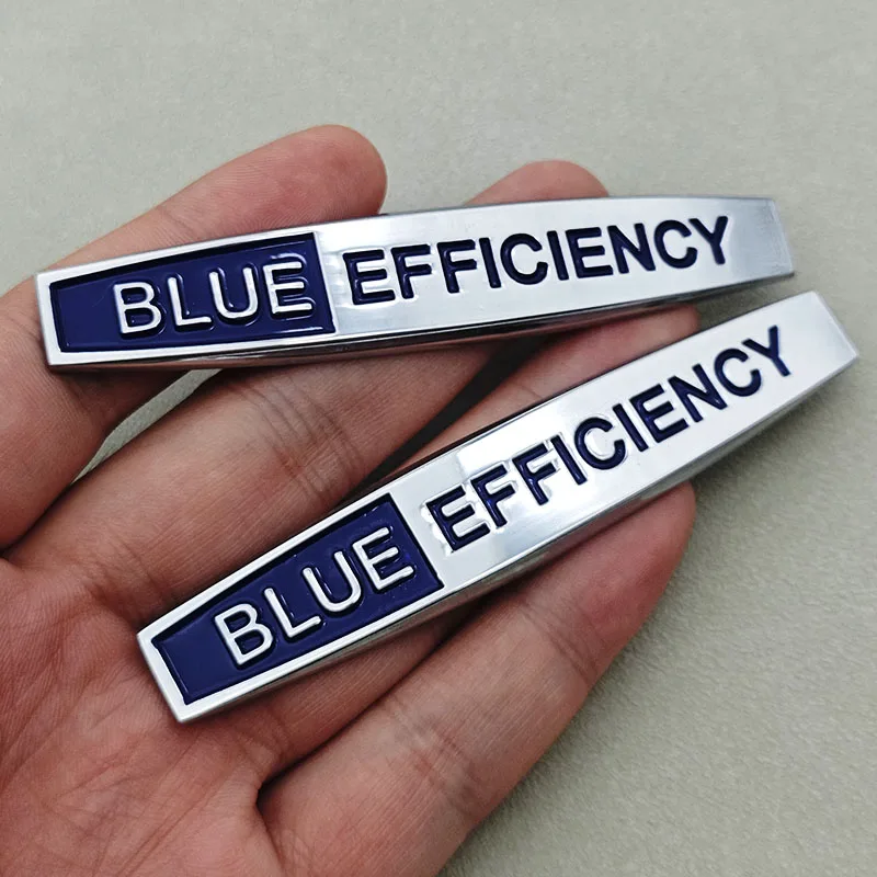 1pc or 2pcs 3D Metal Logo Blue Efficiency Rear Trunk Side Fender Car Sticker Badge For Mercedes-Benz Emblem Styling Accessories