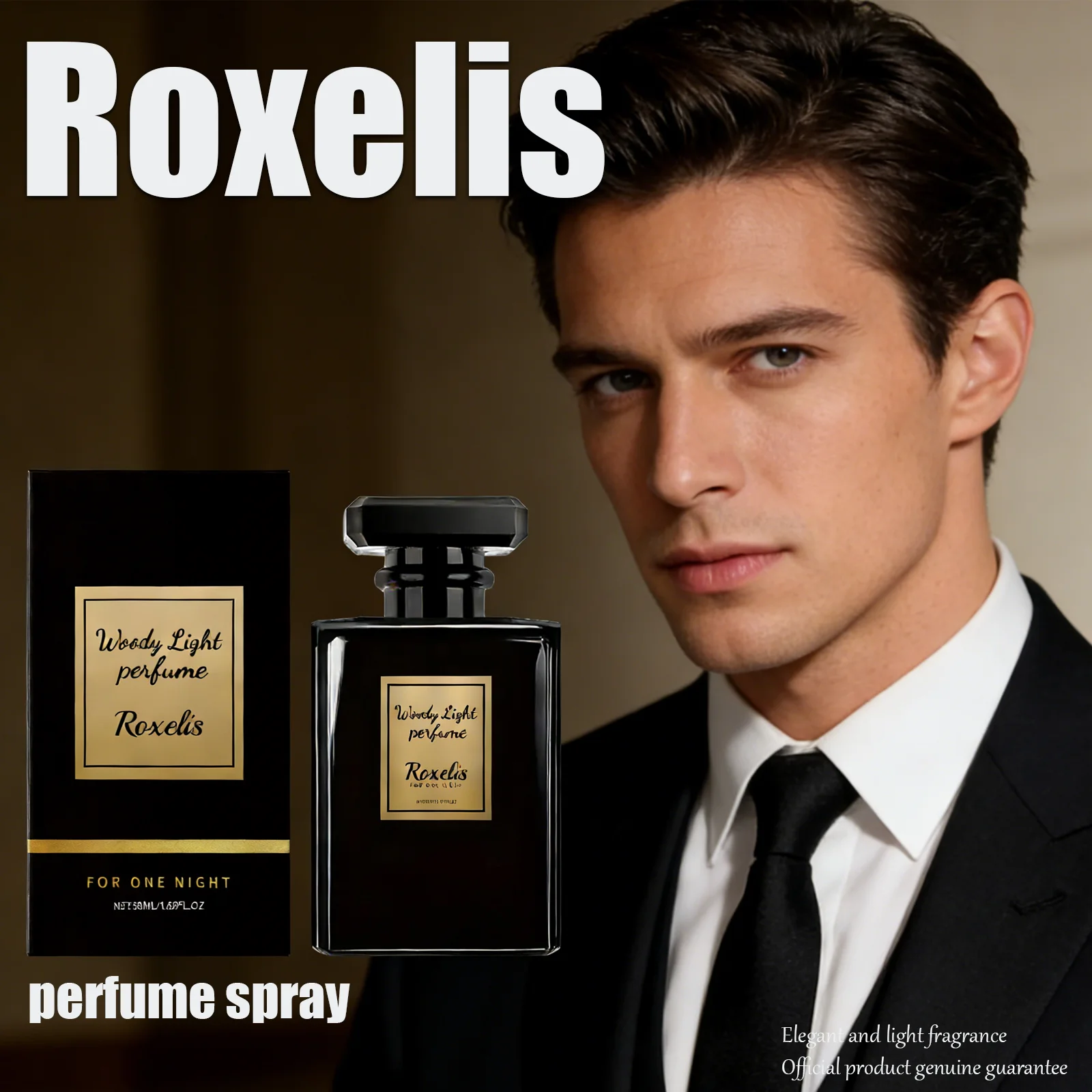 Roxelis Woodsy Eau de Cologne pour hommes Parfum frais et élégant longue durée Gentleman Premium Business Parfum portable