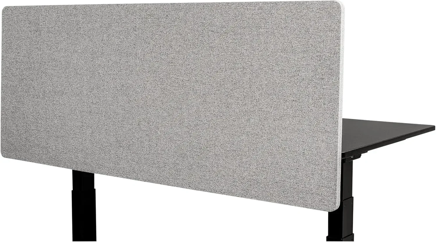 Stand Up Desk Store ReFocus Clamp-on Acoustic Desk Divider Privacy Panel that Reduces Noise and Visual Distractions (Cool Gray,