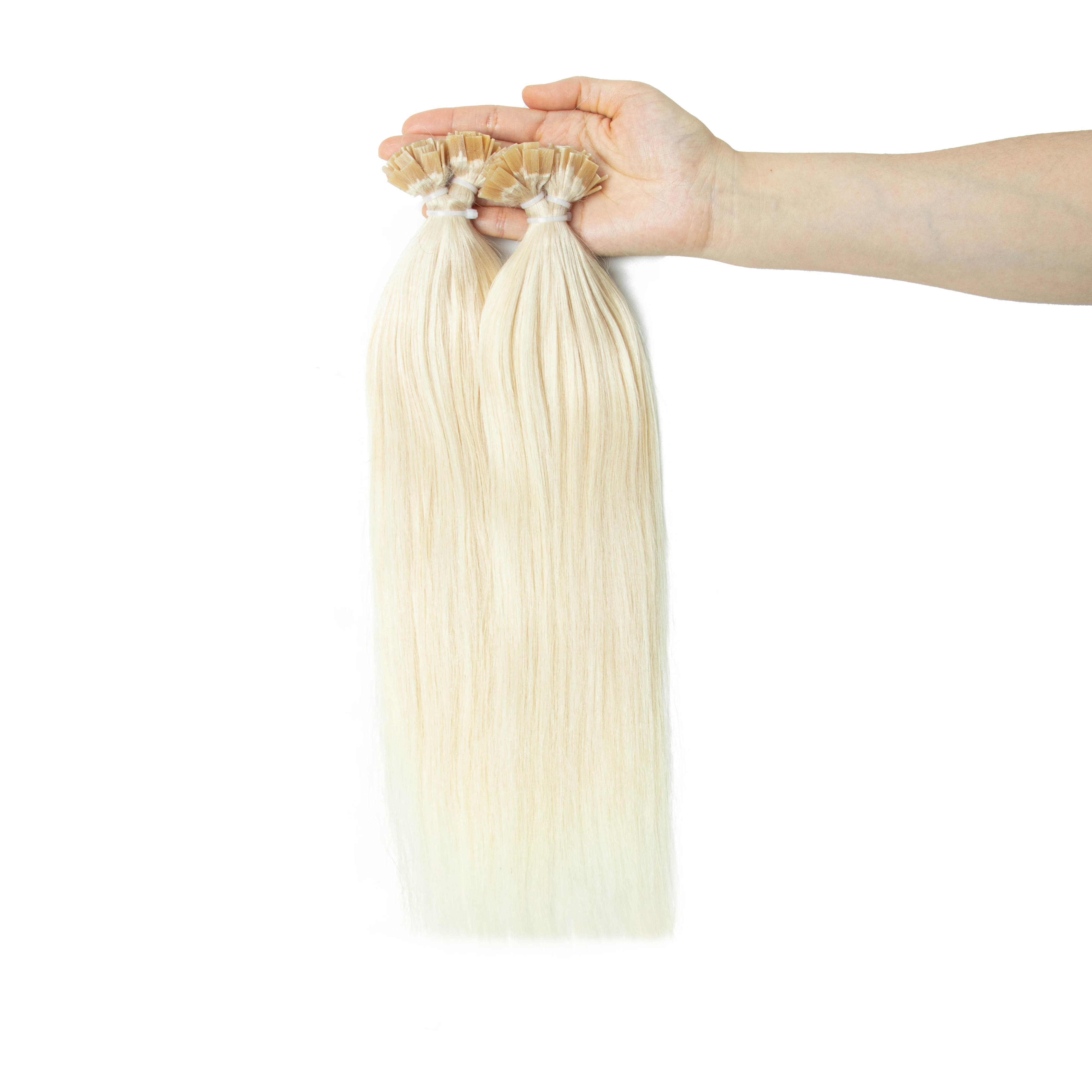 طرف مسطح الشعر شعر بشري حقيقي ملحقات الكيراتين الساخن الانصهار الشعر للنساء أي مناسبة 12-22 بوصة 30 جرام/الحزمة #4