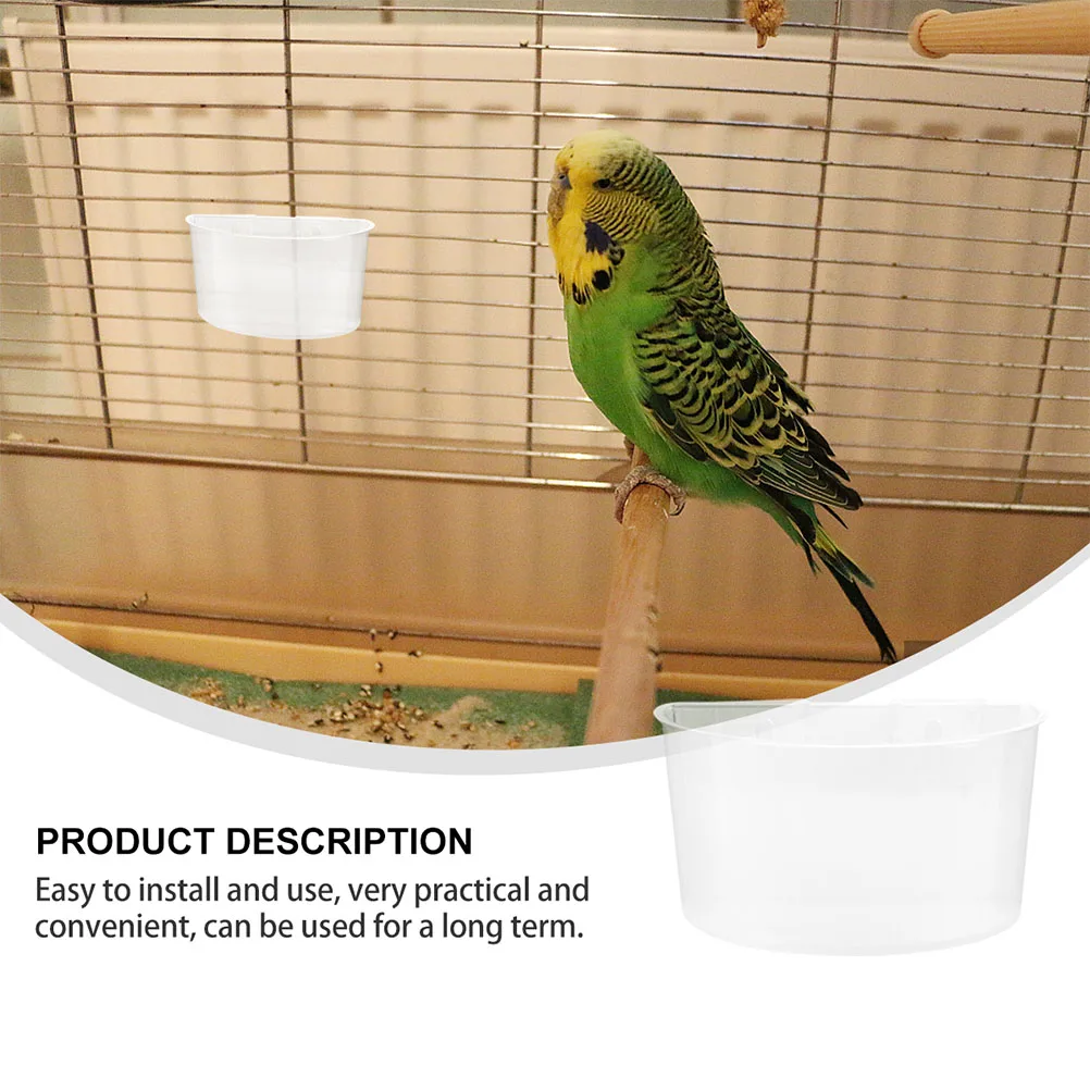 

12 Pcs Blue Crescent Bird Durable Plastic Pet Feeder Bird Food Box Water Drink Cage Tray Tools for Pigeon Baby Trough