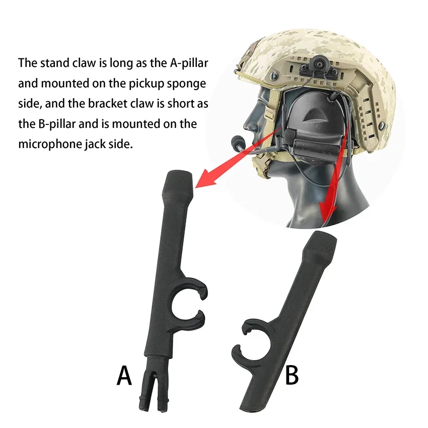 Clips for ARC Rail Adapter Comtac Headset, Airsoft Shooting Headset Accessary for Pelto COMTAC Tactical Headphone Rail Adapter