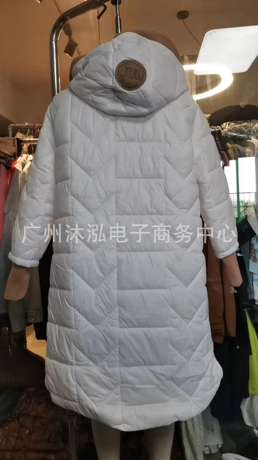 Winter Hooded Loose Solid Color Zipper Cotton Jacket Women Quilted Puffer Coat Fleece Lined Long Warm Irregular Hem Outerwear