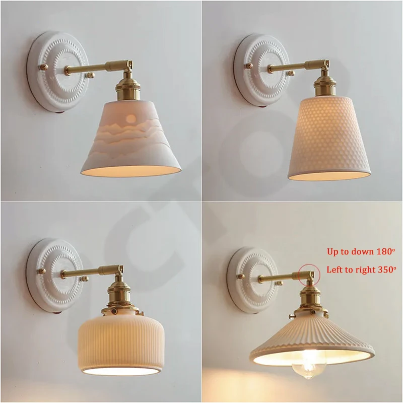 

Минималистичные полосатые керамические светодиодные настенные светильники, лофт, зеркало для ванной комнаты, украшение, прикроватная лампа, интерьер, прихожая, проход, настенный светильник, бра