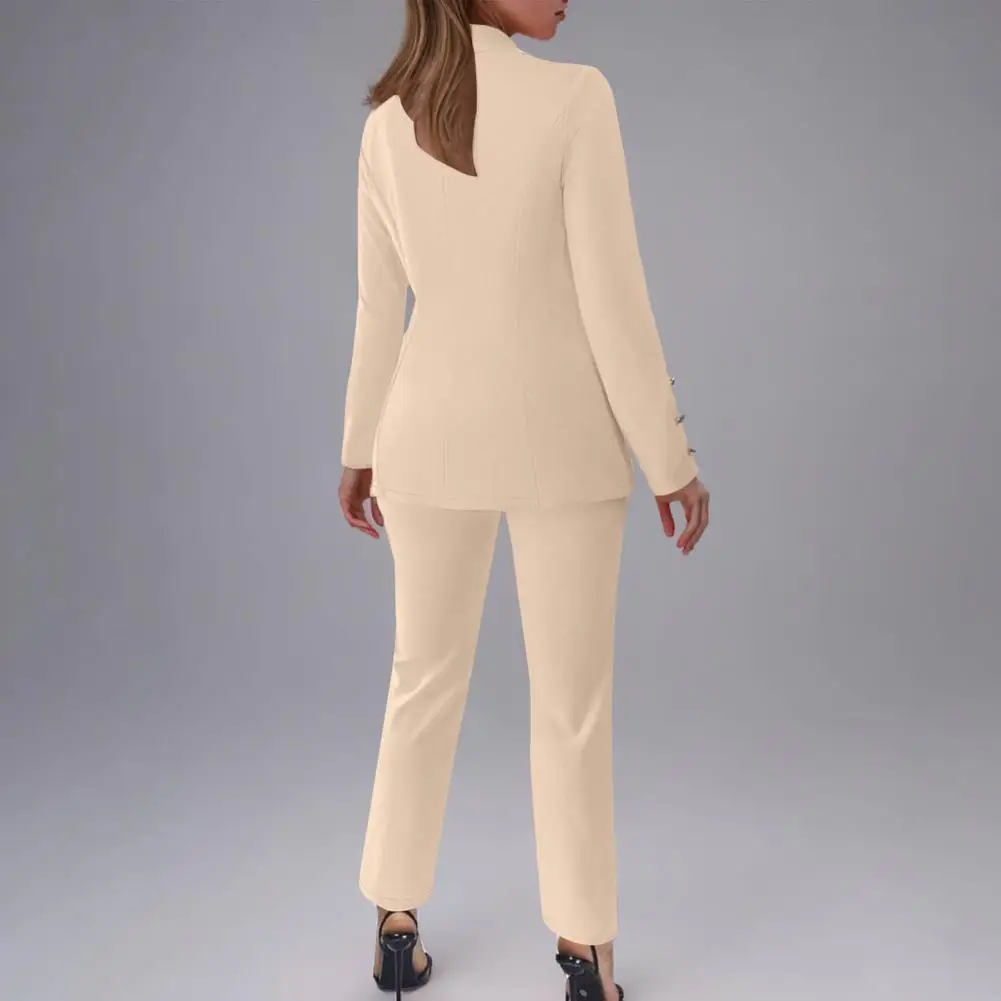 

New Autumn Winter Two Piece Sets Women Casual Collar Blazer & Pants Set Outfits Fashion Elegant Suit Sets Jacket And Pants Set