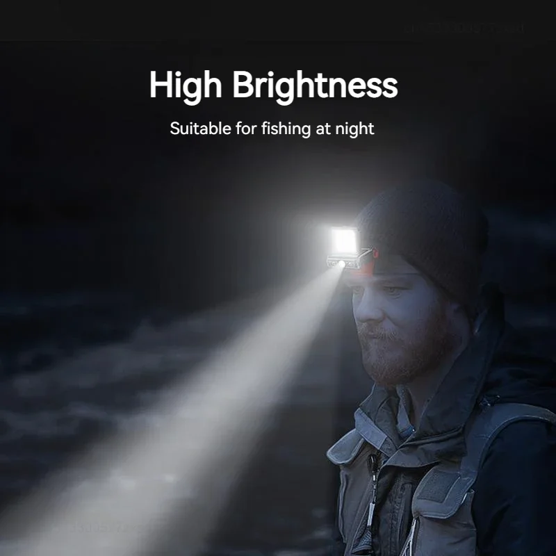Светодиодный налобный фонарь Smiling Shark TD0148, зажим для шляп, перезаряжаемый налобный фонарь, для кемпинга, рыбалки, ночной работы