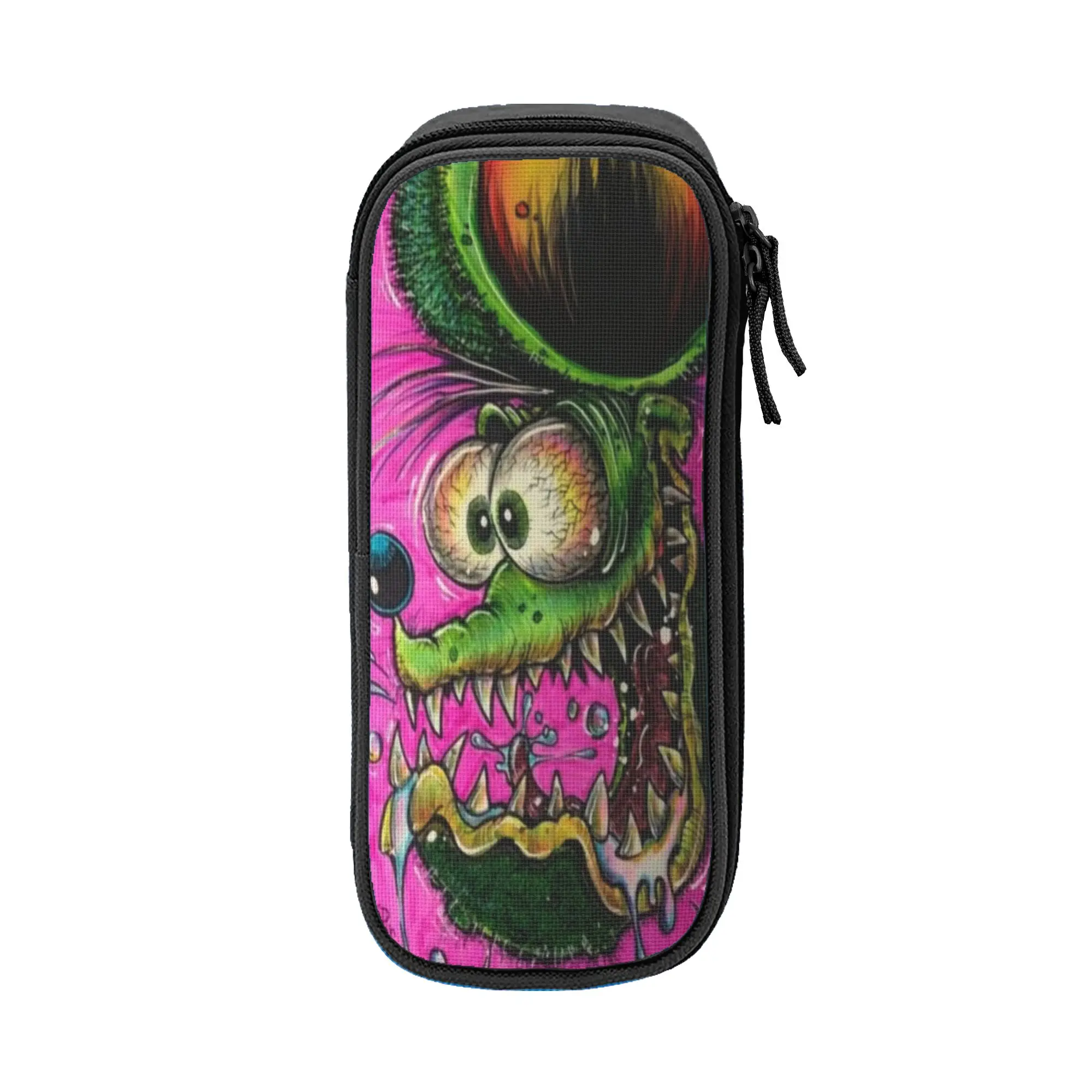 Creative Rat Fink Pencil Cases  Pencil Box Pen Holder for Girls Boys Large Storage Bags School Supplies Zipper Stationery