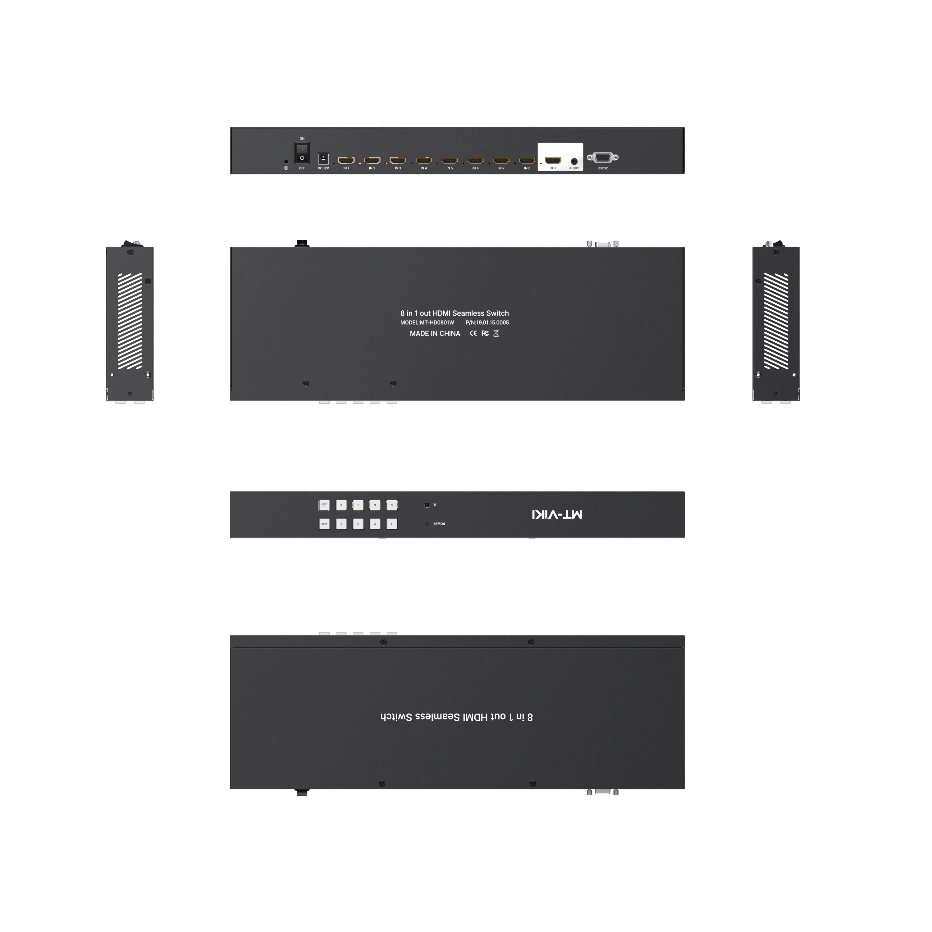 สวิตช์ HDMI 4K 30Hz แบบไร้รอยต่อ 8 พอร์ต, กล่องเลือกสัญญาณ 8 เข้า 1 ออก