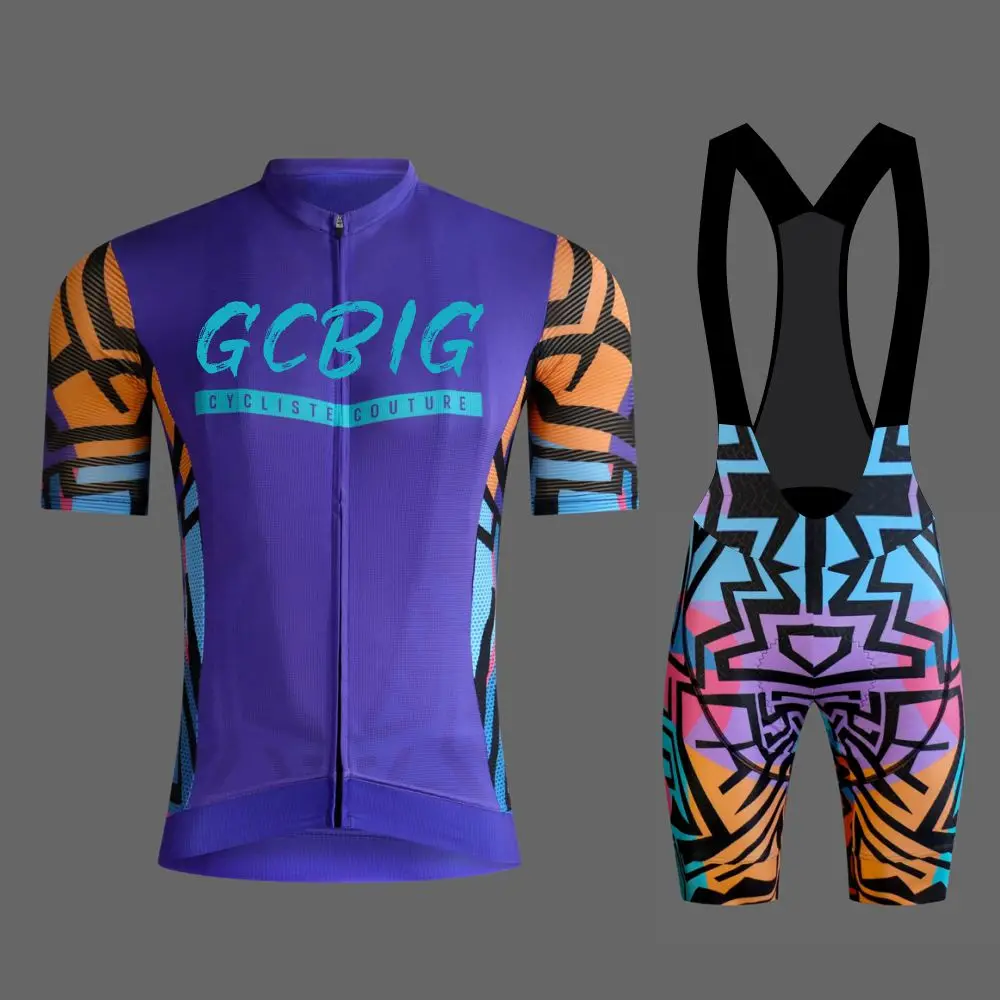 2024 GG Cycling Jersey High Quality Mens Summer Road Set Bicycle Clothing Culotte Sets Bib Shorts Ropa De Hombre Laser Cutting