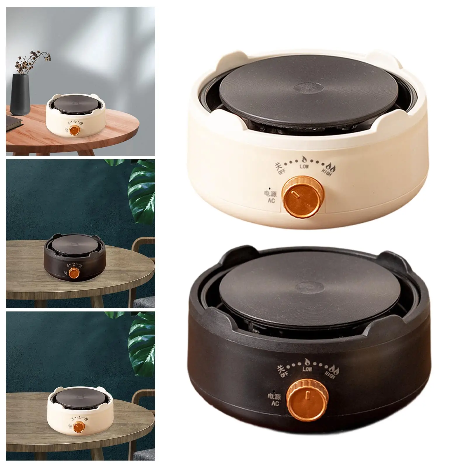 Electric Stovetop Multipurpose Countertop Mini Hot Plate Portable Coffee Tea Heater for Camping Indoor Outdoor Home Kitchen