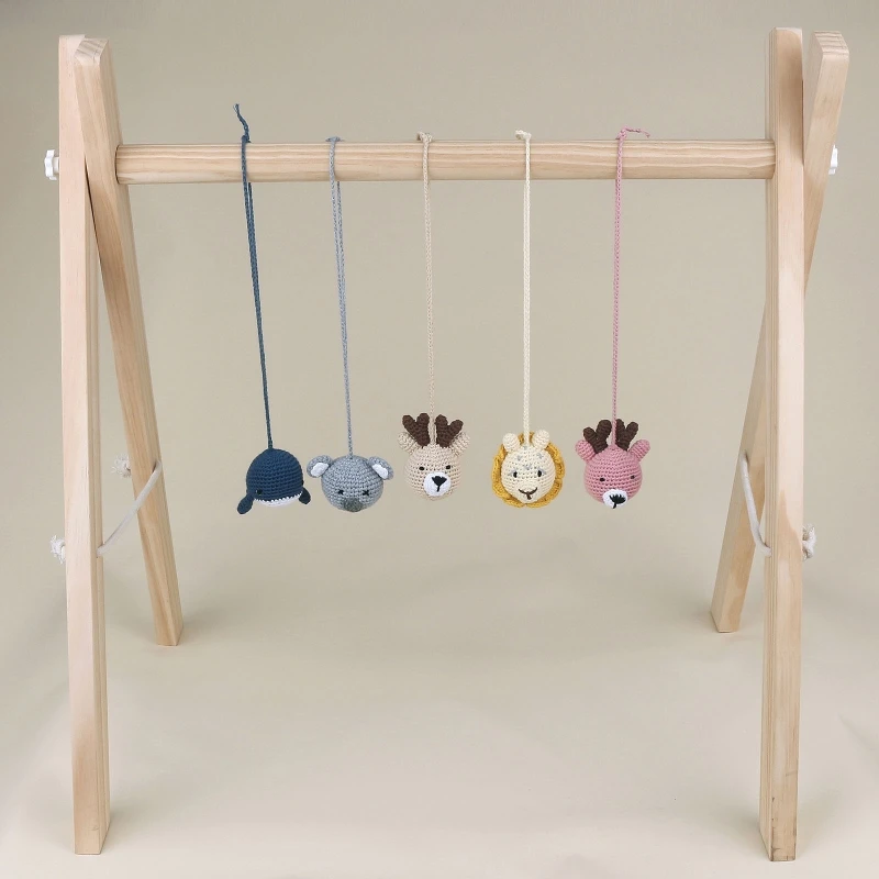 1pc Baby Play Gym rama wiszące grzechotki szydełka wypchane zwierzę łóżko mobilne grzechotka dla nowonarodzone dzieci Fitness Rack Room Decor