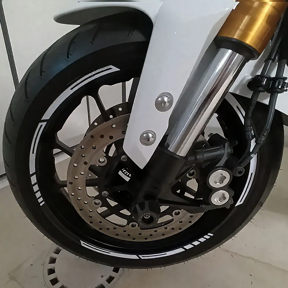 

Motorcycle 18-21 inch Tire Night Safety Decoration Decal Strips Wheel Reflective Trim Sticker Car Bicycle motorbike Accessories