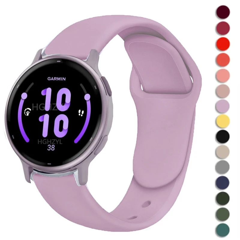 حزام ساعة سيليكون للغارمين Vivoactive 5 4 4s 3 الفرقة حزام ل Venu 3 3s 2 plus Forerunner 245 Smartwatch حزام الساعات سوار