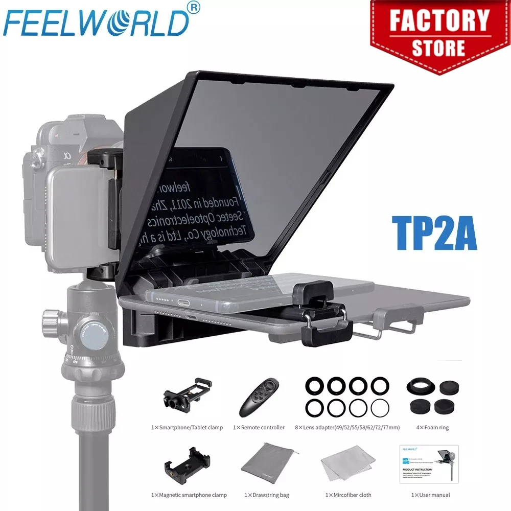 FEELWORLD TP2A Mini Teleprompter 8 cal przenośny obsługuje poniżej 8 \