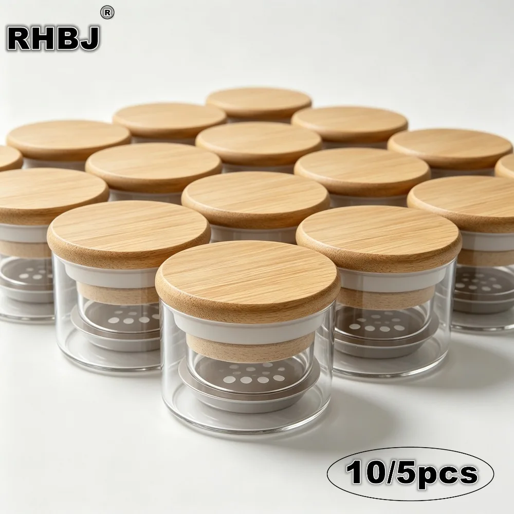 5/10pcs Crystal Glass Nail Brush Cleaner Cup with Stainless Steel Mesh Base Wash Pen and Nail Drill Bits Cleaning Container