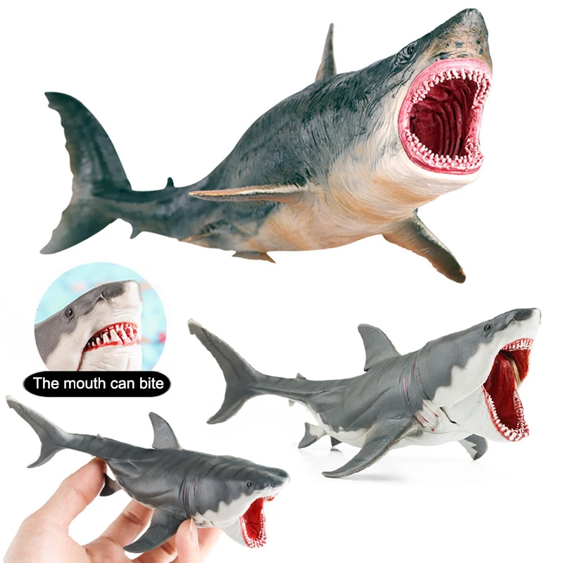 شخصية سافاج مارين سي لايف ميغالودون، حيوانات المحيط الكلاسيكية، نموذج سمكة القرش الكبيرة، مجموعة من البولي فينيل كلوريد، هدية للأطفال #1