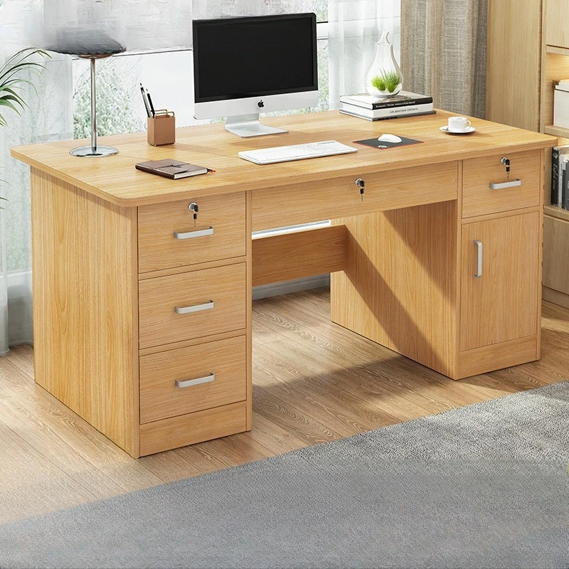 Factory Direct Computer desk Desktop with drawers Workbench Simple with lock Staff seat Single office desk and chair