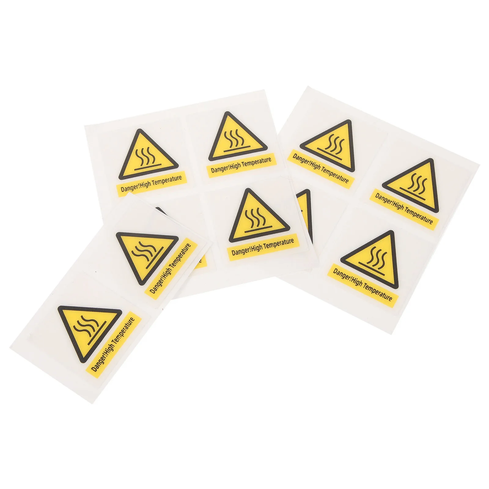 10pcs High Temperature Caution Decal Scald Warning Sign For Equipment Hot Surfaces Safety Sticker Pc Material Reliable Use