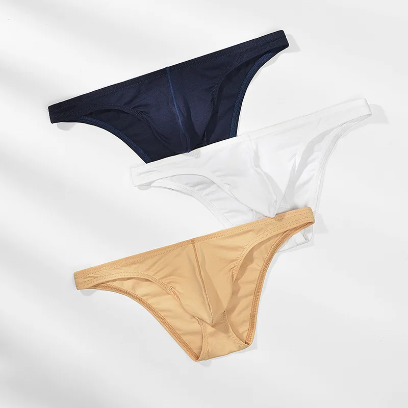 

Cotton Briefs Men Sexy U Bulge Pouch Underwear Breathable Panties Low Rise Bikini Trunks Male Soft Lingerie Solid Underpants
