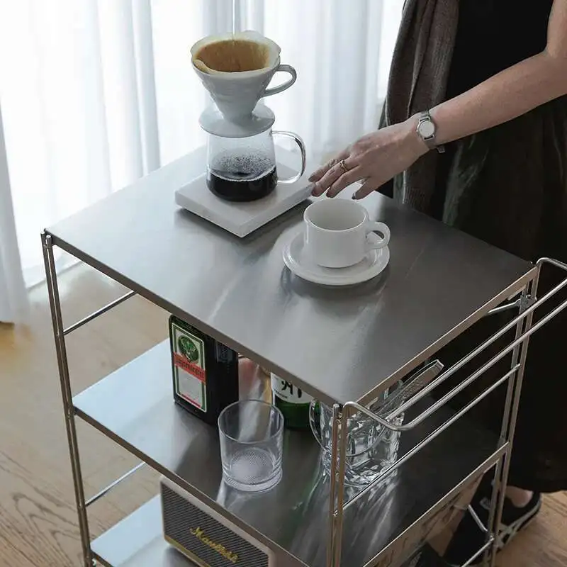 Kitchen Furniture Organizer Trolley Cart Wheels Shelf Portable Save With Drawers Noise Reduction Storage Carrelli Removable